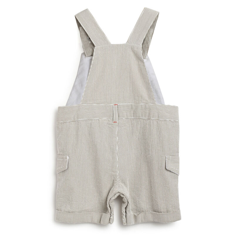 Boys Medium Natural Applique Outfit with Short Dungaree image number null